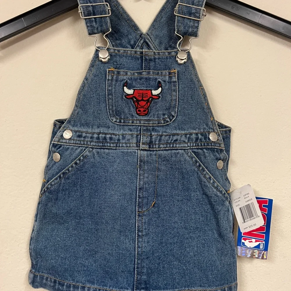 Chicago Bulls Toddler Overall Dress -New - Picture 2 of 8